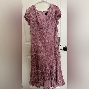 R&m richards pink mauve lace sequin dress. Size 10.